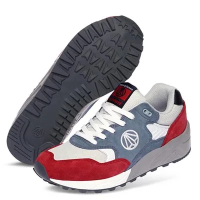 Новейшая модель; Высококачественная обувь Paperplanes на шнуровке; модная спортивная обувь с высоким берцем; кроссовки; Sneakers-PP1348 - Цвет: 1348 Gray Blue Red