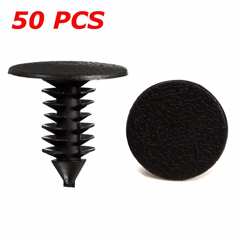 

50PCS 9mm Hole Plastic Push Screw Rivet Panel Fastener Clip For Car Auto Vehicle Durable Quality