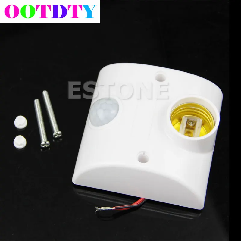 

E27 220V Infrared Motion Sensor Automatic Light Lamp Holder Switch APR15_35