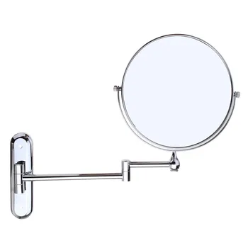 

Foldable 10X Magnifying Mirror Extend Double Sided Wall Mounted Makeup Mirror Toilet 8" Round Vanity Magnifying Bathroom Mirrors