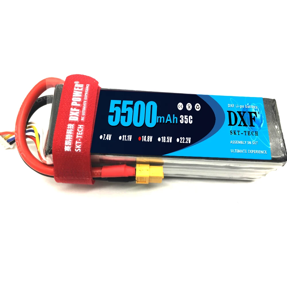 Литий полимерный аккумулятор DXF 14 8 в 5500 мА/ч 35C 4S MAX 60C T/XT60 для радиоуправляемого