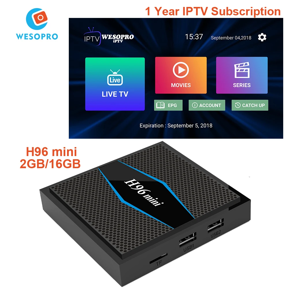 

H96 Mini Android 7.1 TV Box Arabic French Italy German Spain Netherlands Poland Belgium Sweden IPTV Subscription Live Channels