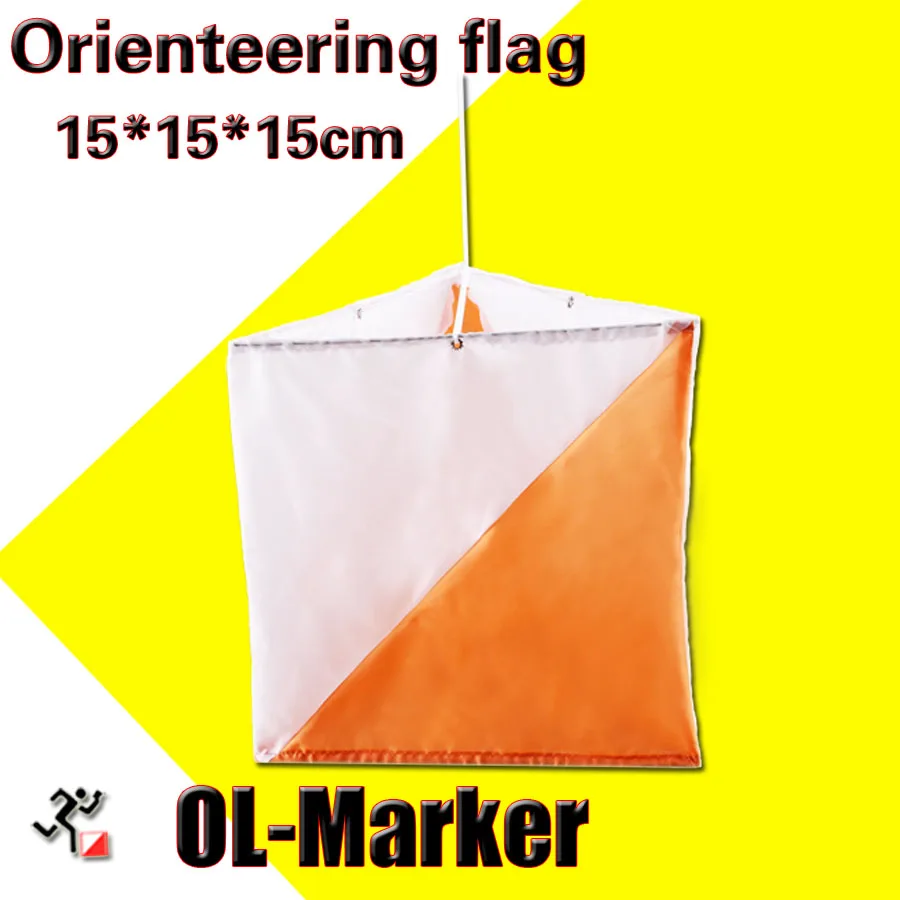 

Outdoor orienteering OL-marker flag/control flag 15X15cm for orienteering free shipping