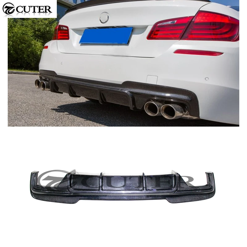 

F10 F18 MT Carbon Fiber Bilateral Double Out Rear Diffuser for BMW 5 Series F10 F18 M-TECH 520i 525i 530i 535i 2011-2017