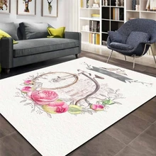 Else винтажный большой ретро велосипедный розовый цветочный 3d принт Нескользящая микрофибра для гостиной декоративный современный моющийся коврик