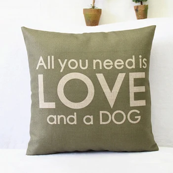 

Cheap price 45x45cm car seat pillow Home decorative pillowcase Nordic minimalist style printed , All you need is love and A dog