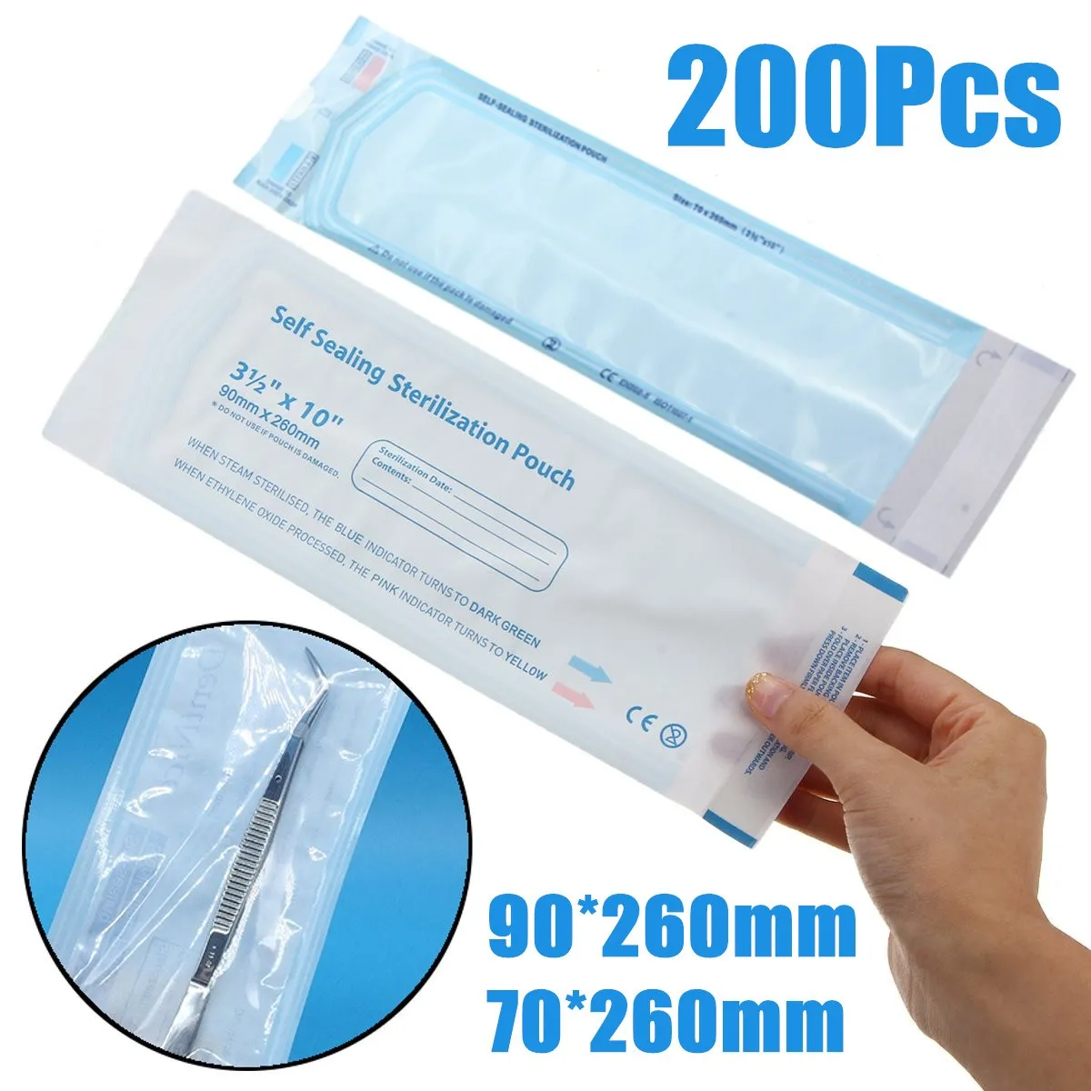 Buy 200PCS/Pack Self Sealing Sterilization Pouch