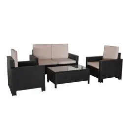 Набор диванов Флорида. Уличная мебель, плетеная вручную, состоит из 1 двуспального дивана, 2 кресла и 1 стола. Muebles снаружи