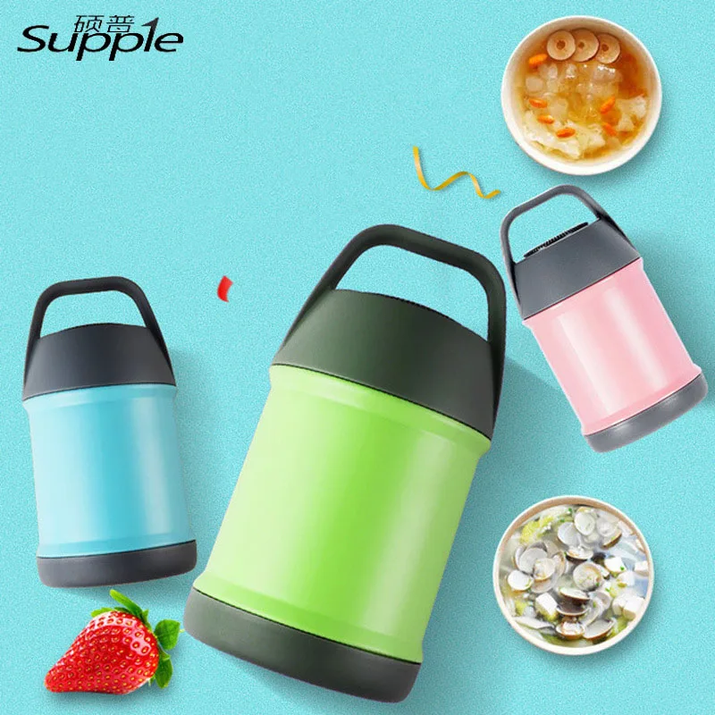 

Stainless Steel Thermo for Food With Containers Insulated Thermal Lunch Boxs Soup Mug Container for Kids with Carrying Lunch Box