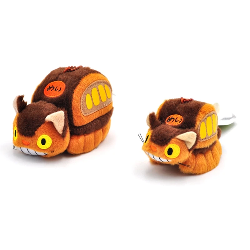 

My Neighbor Totoro Cat Bus Plush Toy Stuffed Plush Doll Alloy Key Chain Car Key Ring