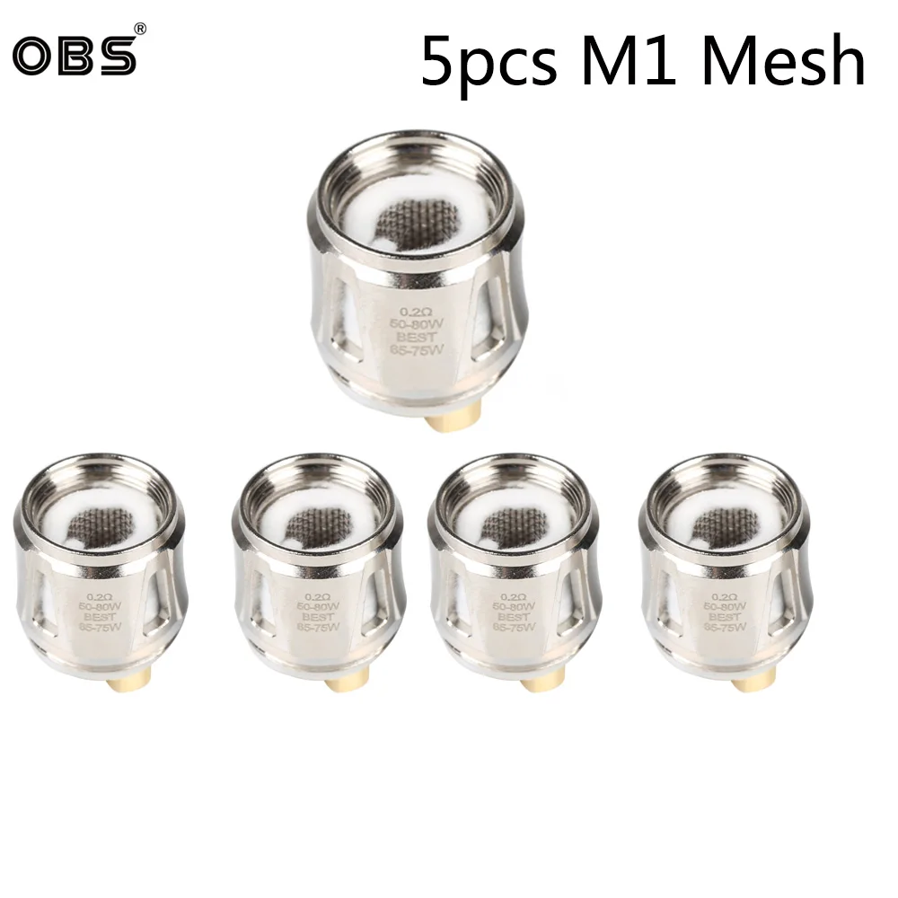 5 шт. оригинальный OBS M1 сетчатая головка испарителя 0.2ohm 50-80 Вт электронная