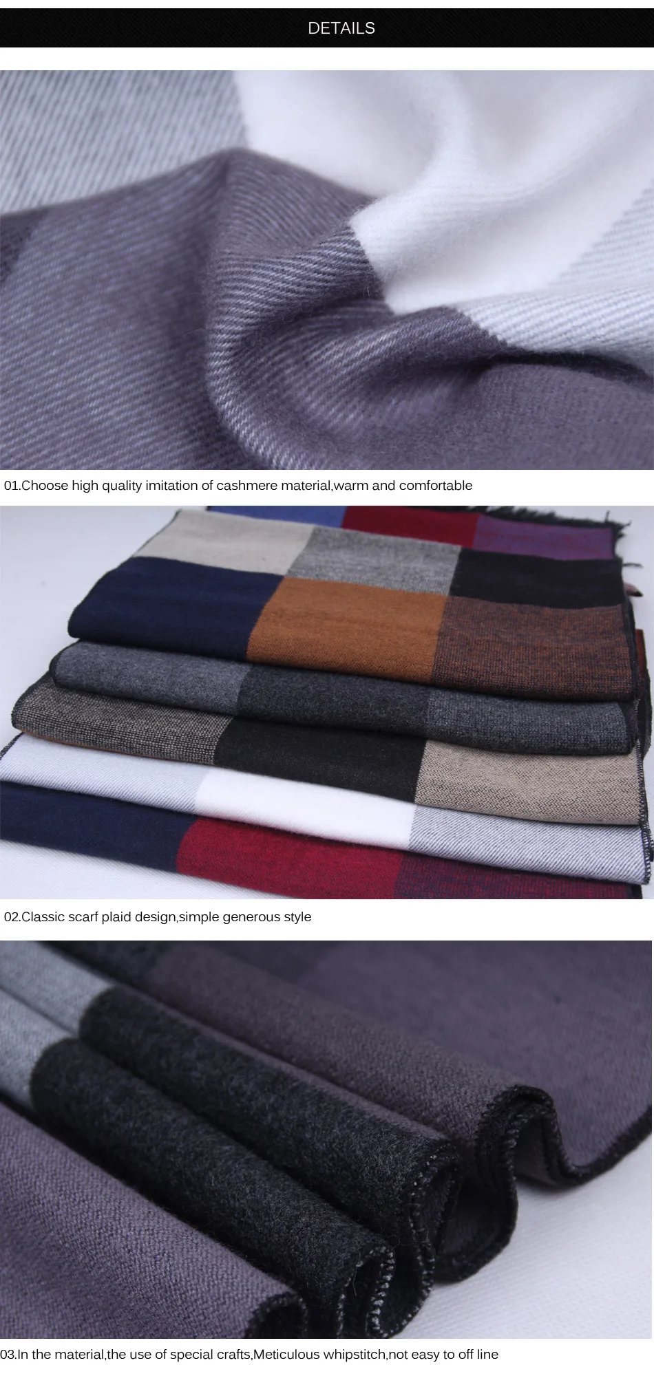 paul smith scarves FS Man Luxury Brand Fashion Cashmere Wool Plaid Scarf Men Designer Shawl Winter 2018 Soft Wraps Warm Casual Scarves barbour scarf mens
