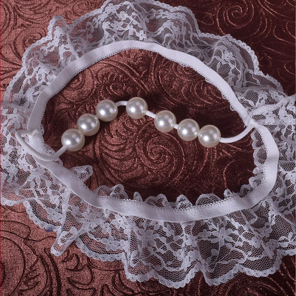 Baizhenzhu 2018 new style massage of the women string Pearl sexy lace panties low waist g string sexy thong panties women's Baizhenzhu 2018 new style massage of the women string Pearl sexy lace panties low waist g string sexy thong panties women's