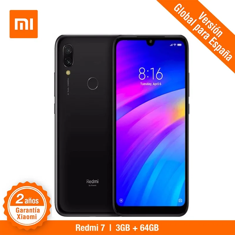 

[Global Version for Spain] Xiaomi Redmi 7 (Memoria interna de 64GB, RAM de 3GB, Bateria de 4000mah) Smartphone