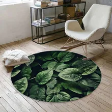 Еще тропические листья кобура, цветы, капли воды, 3d принт, противоскользящие круглые ковры для гостиной, ванной комнаты