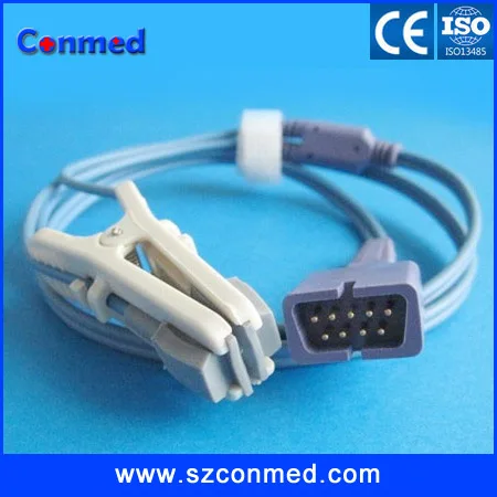 

Compatible New Nellcor Reusable Veterinary Vet Animal Clip Lingual SpO2 Sensor Nellcor Oximax DB9 9pin spo2 probe 1M