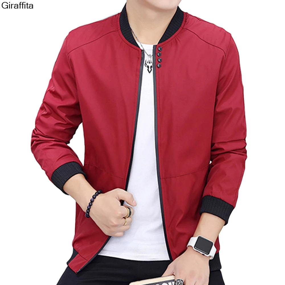 New Arrival Spring&Autumn Men's Jackets Solid Color Coats Male Cool ...