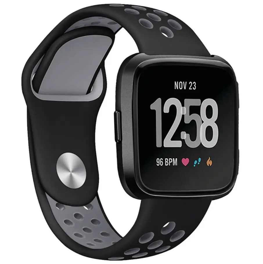 Силиконовый ремешок Ticwatch 1 2 E pro для samsung galaxy watch active 42 46 s2 s3 live Neo huami amazfit 2 s 1 bip pace Sport Band - Цвет ремешка: black grey