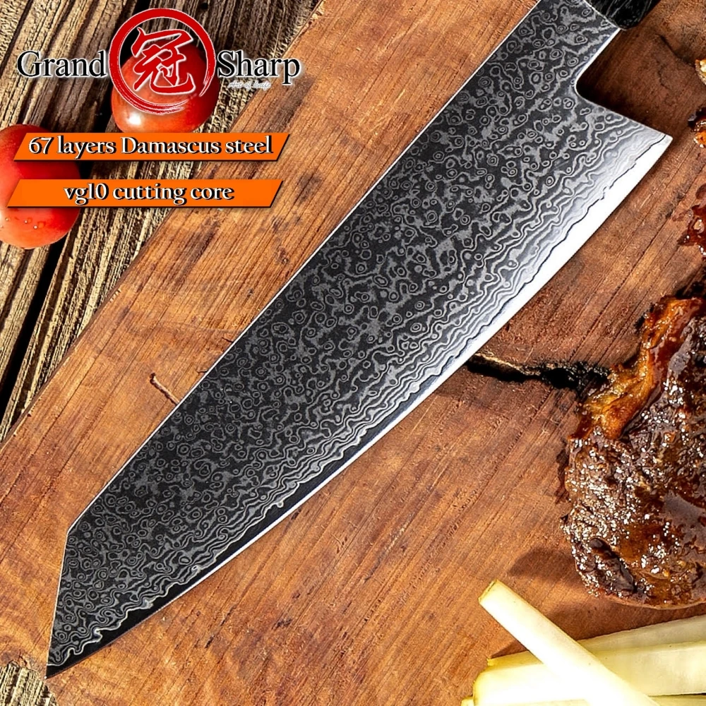 Дамасский поварской нож японский Kiritsuke vg10 дамасский из нержавеющей стали