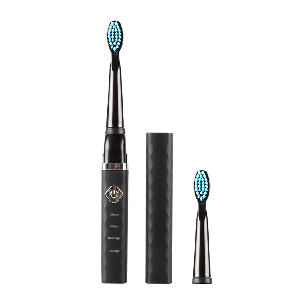 

Sonic Electric Toothbrush USB Rechargeable Adult Timer Travel Ultrasonic Electronic Tooth Brush +Replacement Teeth Brush Heads