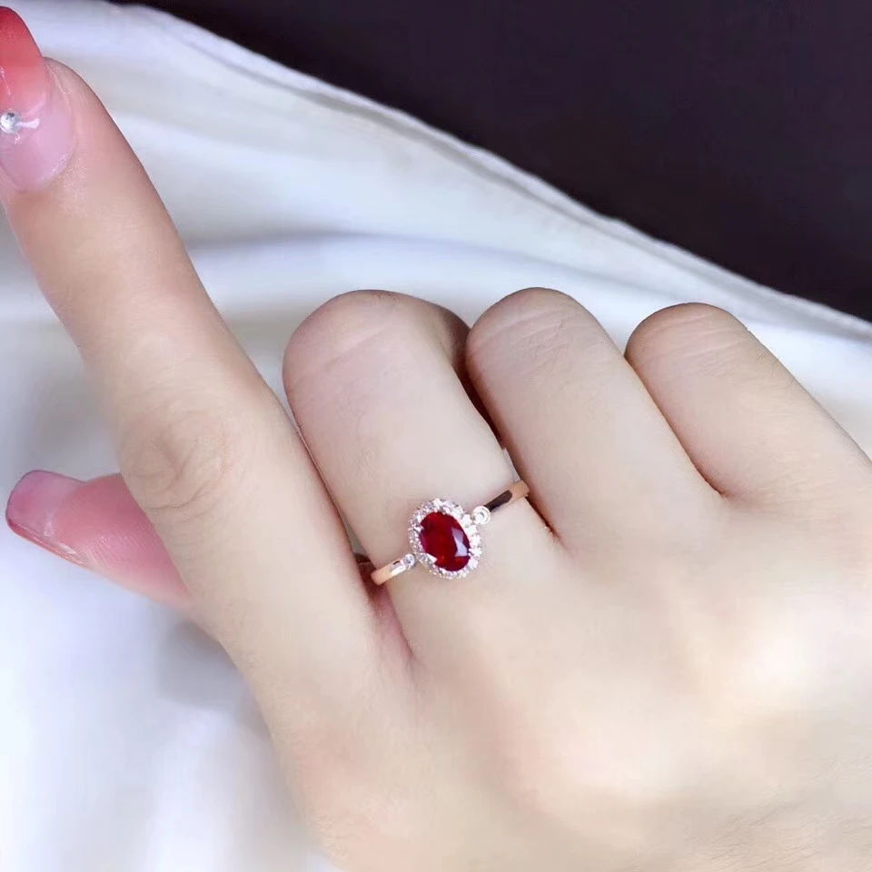 KJJEAXCMY ювелирные изделия из бутика женские 925 стерлингового серебра инкрустированные натуральный рубин кольцо поддержка тест