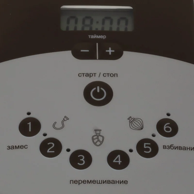 Планетарный миксер HIBERG MP 1040 DW, 4 литра чаша из нержавеющей стали, 6 режимов, мощность 1000 Вт,венчик из нержавеющей стали; крюк для замешивания теста, лопатка для перемешивания