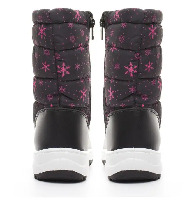Зимние Модные Детские зимние сапоги теплые плюшевые Детская обувь нескользящие водонепроницаемые детские сапоги с боковой молнией