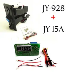 1 комплект JY-928 + JY-15A монетоприемник с таймером борту монетами времени, устройства управления для кафе киоск для 1 -3 видов монет