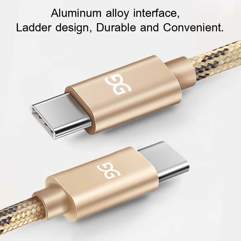 GUSGU 2A Type C Cable for Xiaomi mi6 mi5 Fast Charging USB C Type-C Cable for Samsung Gaxaly S8 For Huawei Oneplus Nylon Braid