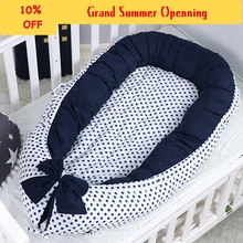 Хлопок утолщение младенческой кровати в кровати Новорожденный ребенок кровать Небьющийся съемный стирка сплошной цвет BE20