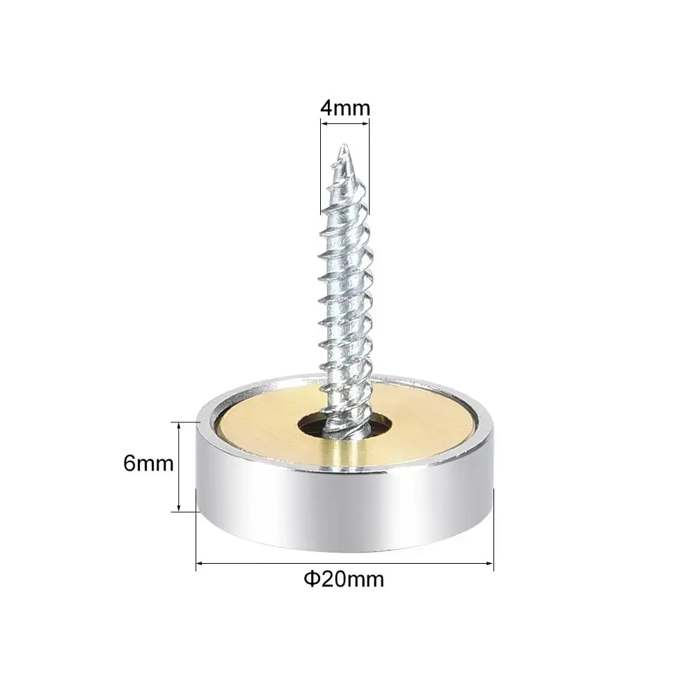 UXCELL 2 шт. зеркальные винты Наборы декоративные Кепки покрытие ногтей Полировка Нержавеющая сталь 16/18/20/22/25 мм используется в зеркала чайные столики