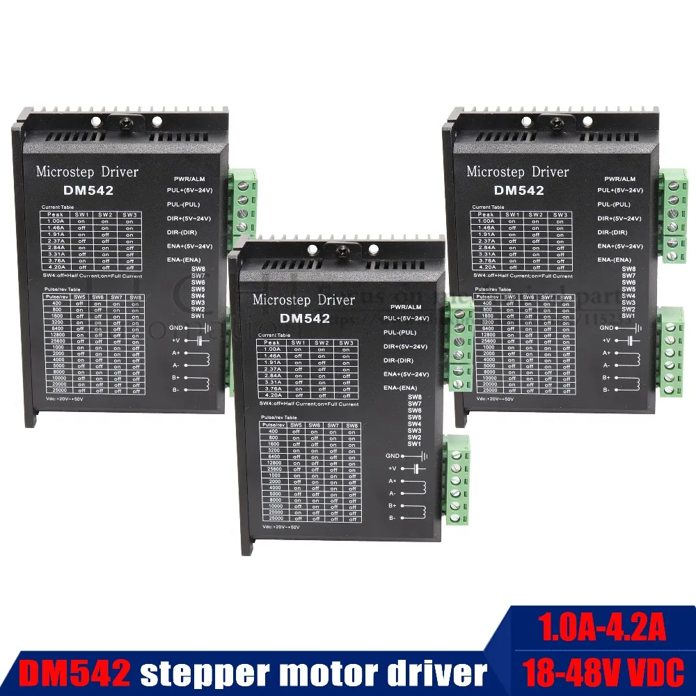 23 24 DM542 paso a paso Controlador 1.0-4.2A 20-50VDC para Digital Paso a paso Nema 17