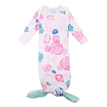 Для малышей, с цветочным узором, хлопковая Пеленка, домашняя одежда, спальный мешок