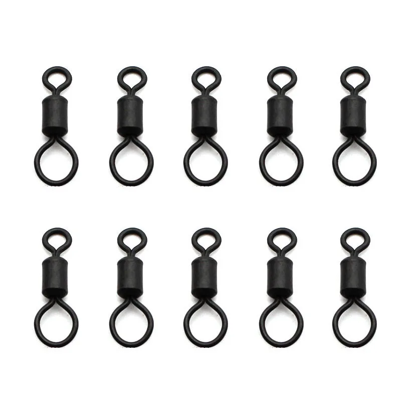 1000 BIG EYE ROLLING SWIVELS SIZE 8 FIT CARP FISHING SAFETY CLIPS LEADS WEIGHTS 