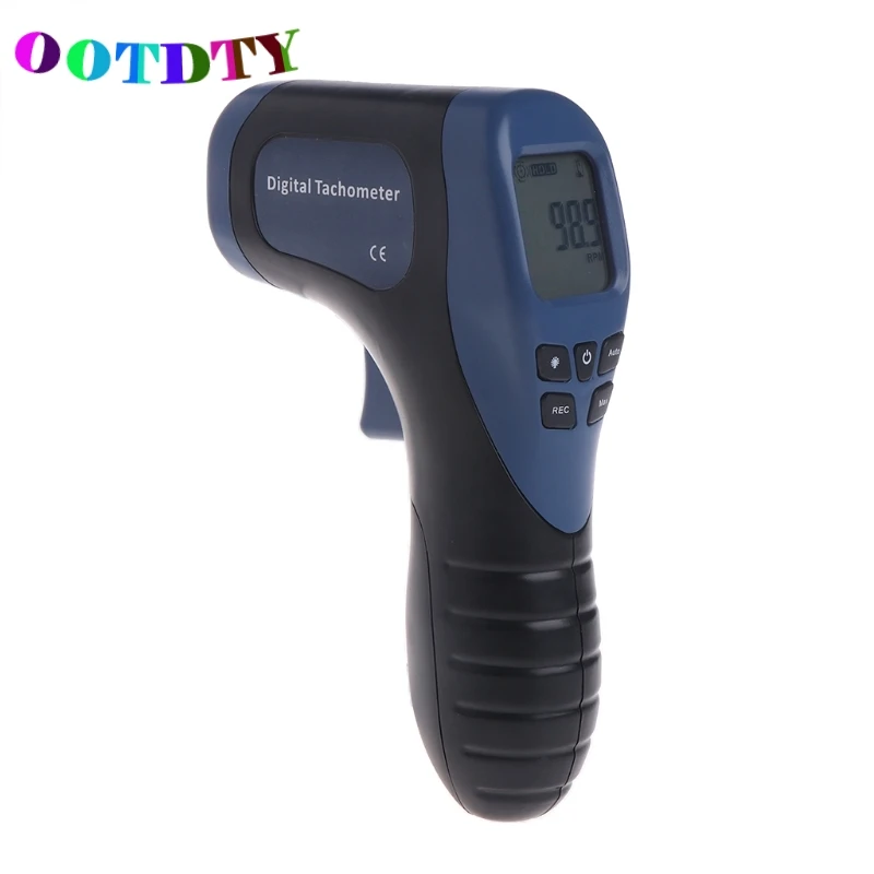 

OOTDTY Digital Tachometer Non-Contact Laser Photo Gun RPM Tach Tester Meter Speed Gauge Drop Shipping Support