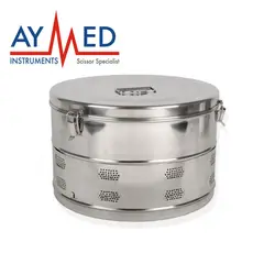 Хирургический туалетный барабан Коробка для хранения инструментов барабан автоклав для стерилизации больничный барабан Аптечка-ножницы