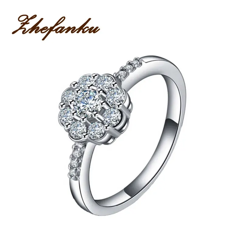 

Zircon Crystal Jewelry Color Silver Color White Gold Wedding Rings Us Sizes 5-10