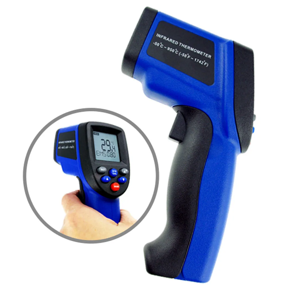

Infrared IR Laser 12:1 Non-Contact -50~950degC / -58~1742degF Digital Thermometer Cooking Household Used Chemicals Machinery