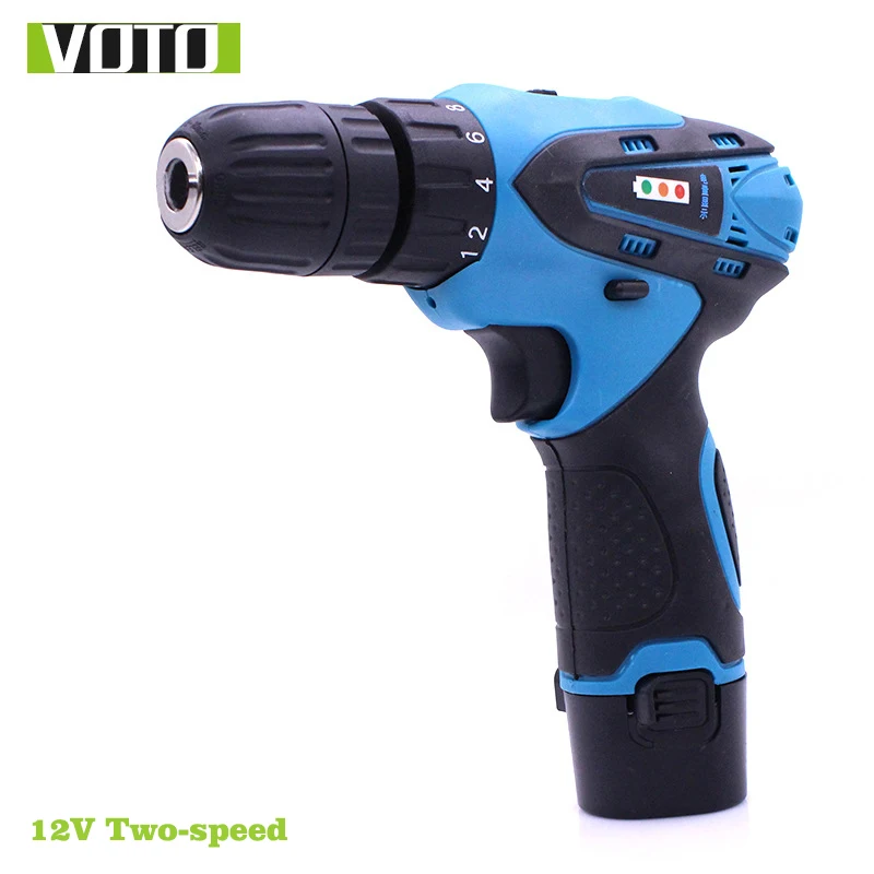 12V Electric Screwdriver Battery Screwdriver Electric Cordless Drill Screw Gun Lithium Battery*2