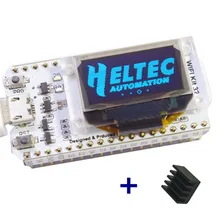 Placa de desenvolvimento para arduino, placa de desenvolvimento sem fio esp32 0.96 tela azul oled bluetooth internet das coisas para arduino com dissipador de calor