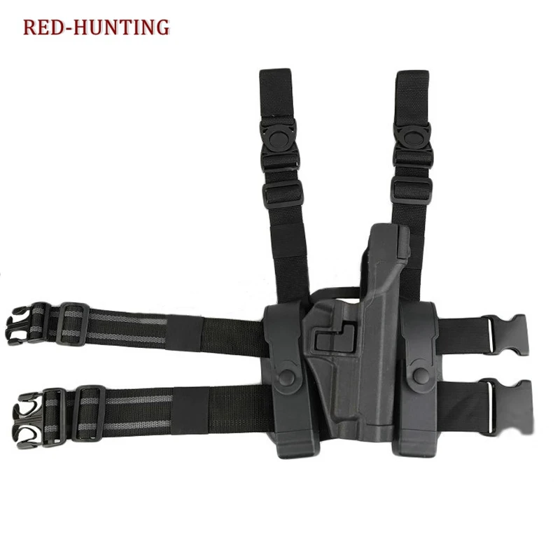 

BlackHawk CQC SIG P226 P220 Tactical Leg Holster RH Drop Leg Pouch Hunting Airsoft Accessories