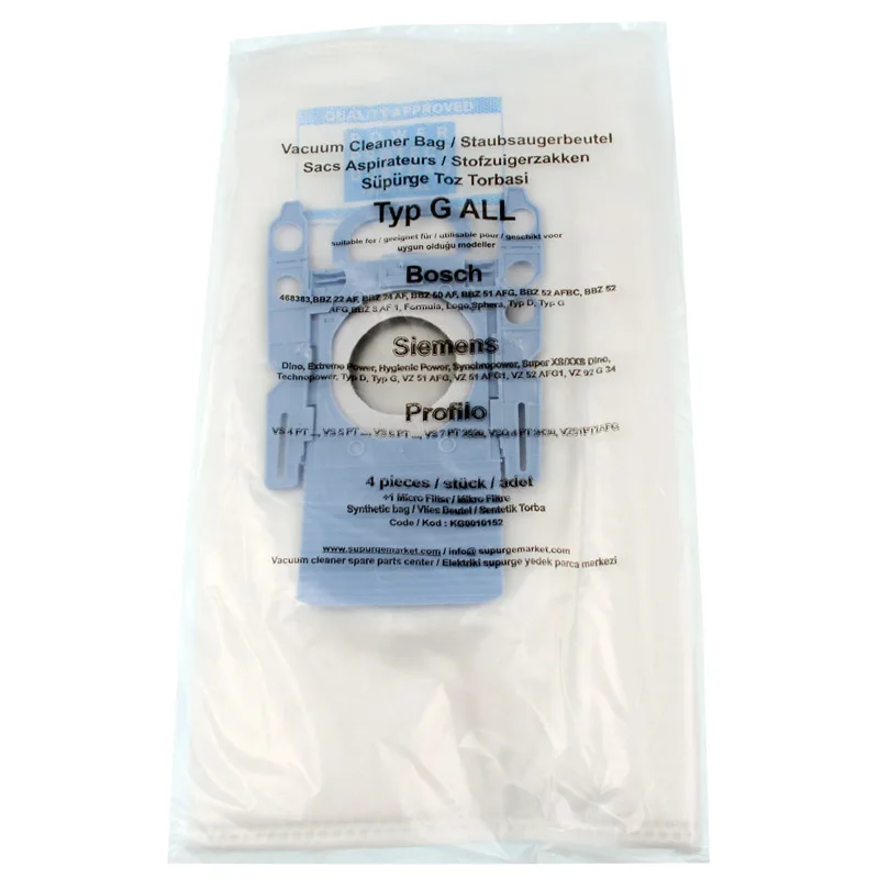 Type G All Powerprotect Dustbags Replacement Bosch Bsf1417ch