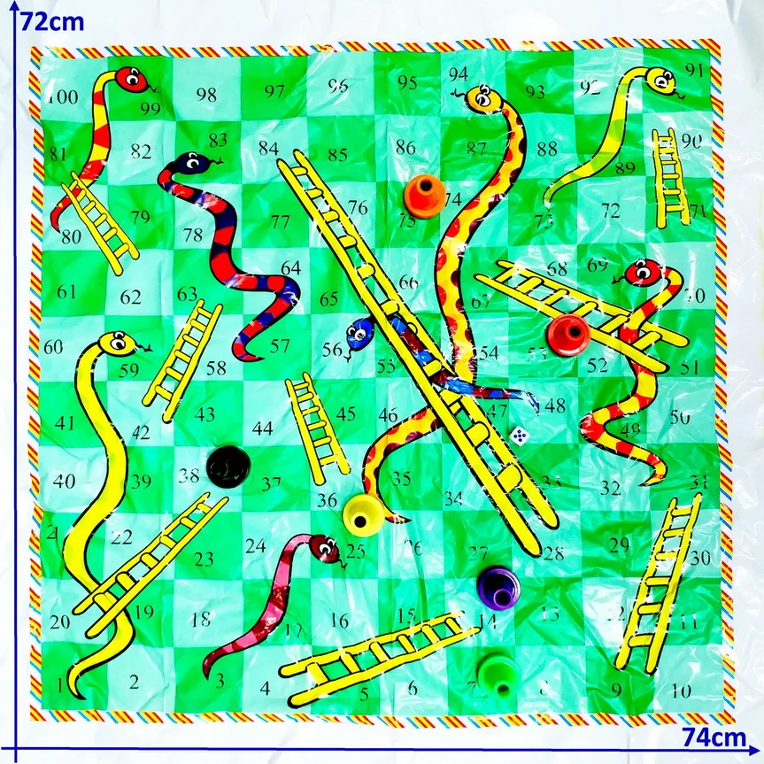 Giant snakes & Ladders mat game - 75g