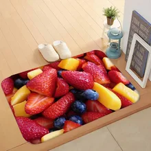 Еще красный плоды клубники желтый плоды ананаса 3d принтом Нескользящие моющиеся половик домашний декор прихожей Кухня коврик