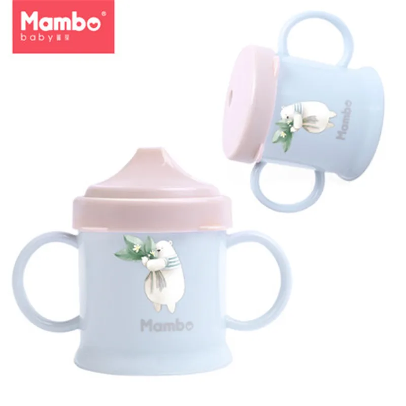 

3 in 1Baby Child Leak-proof Drinking Cup with Straw Stainless Steel Training Cup with Handle Baby Duckbill Milk Sippy Cup 290ML