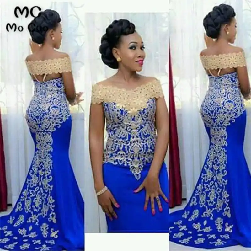 blue and gold party dress