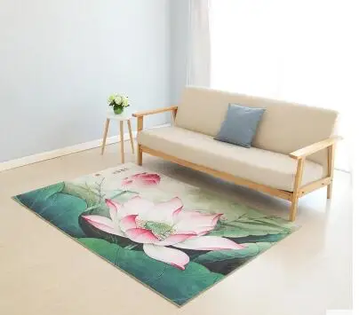 50x80/60x90 см лотоса коврик с принтом дверной коврик ковер декоративное противоскользящее покрытие Коврик украшение для дома