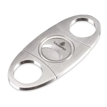 Luxxo двойные лезвия из нержавеющей стали с серебряным покрытием сигары резак Карманные гаджеты сигары ножницы