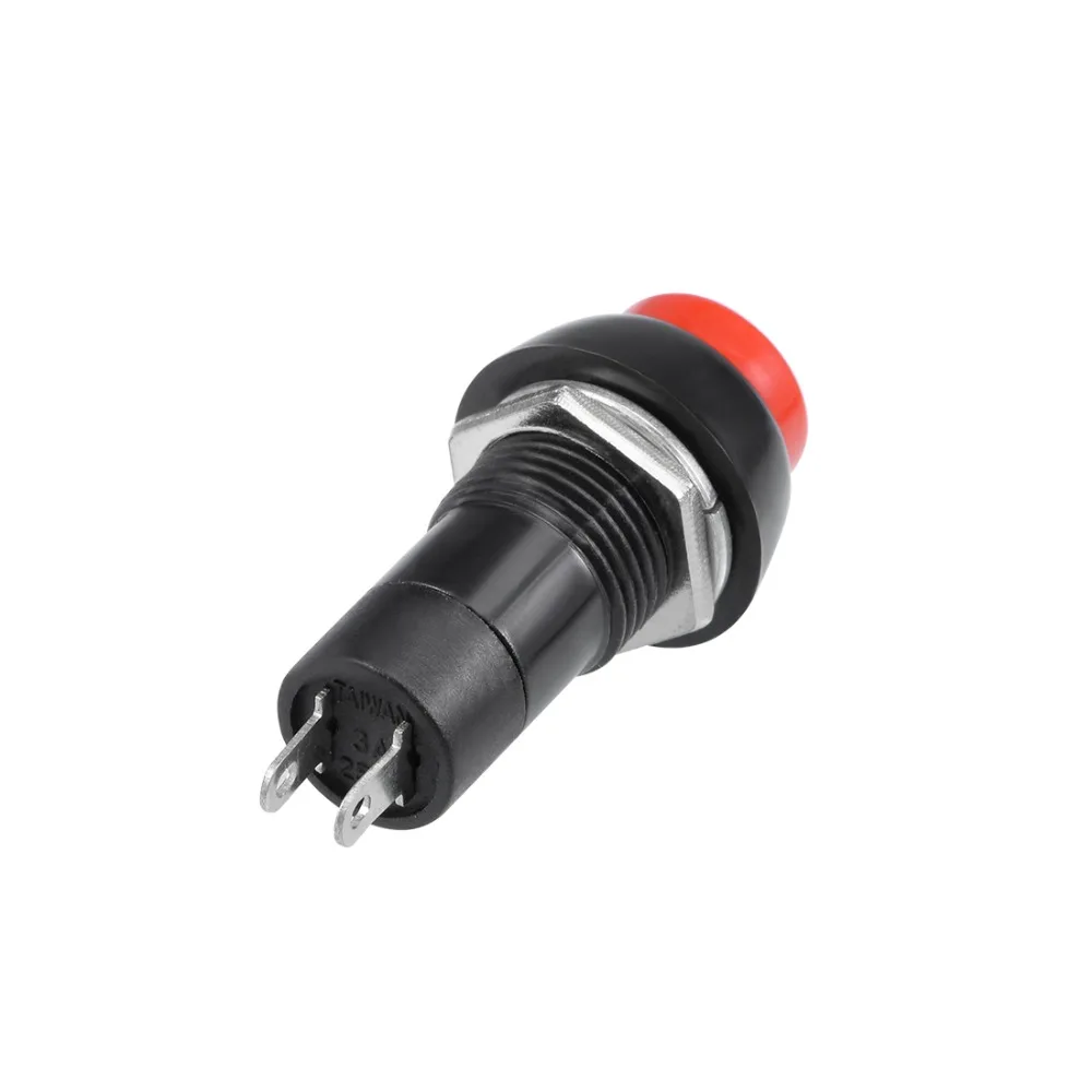 

UXCELL 12mm Switches Latching Push Button Switch Red Self-Locking Round Button SPST NO For Electromagnetic Starter 20Pcs