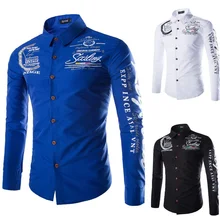 Geek новая осенняя и зимняя мужская рубашка с принтом Повседневная с длинным рукавом